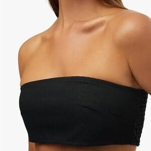 New WeWoreWhat Black Strapless Bandeau Top